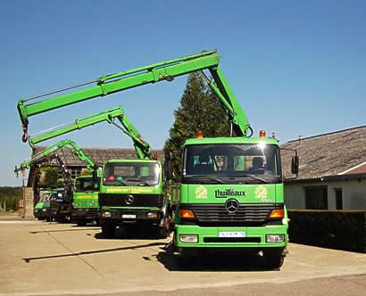 Le parc de camions des pépinères Thuilleaux