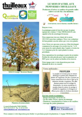 Lettre d'Avril 2023