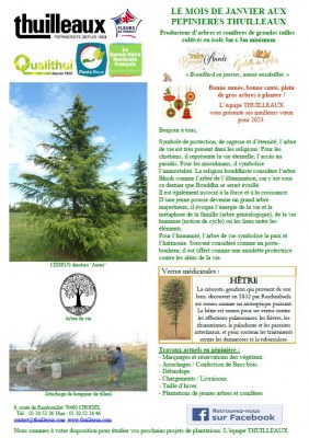 Lettre de Janvier 2023