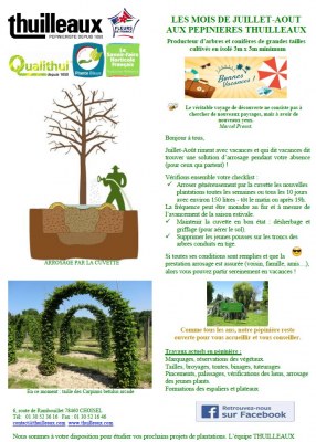 Lettre de Juillet Août 2022