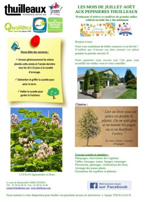 Lettre de Juillet-Août 2026